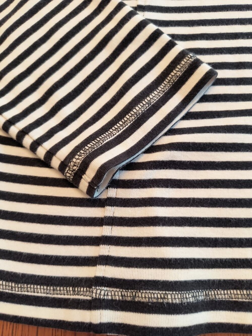 Tommy Hilfiger Womens Striped Mock Neck Long Sleeve Cotton Top XL Black & White - Picture 4 of 7